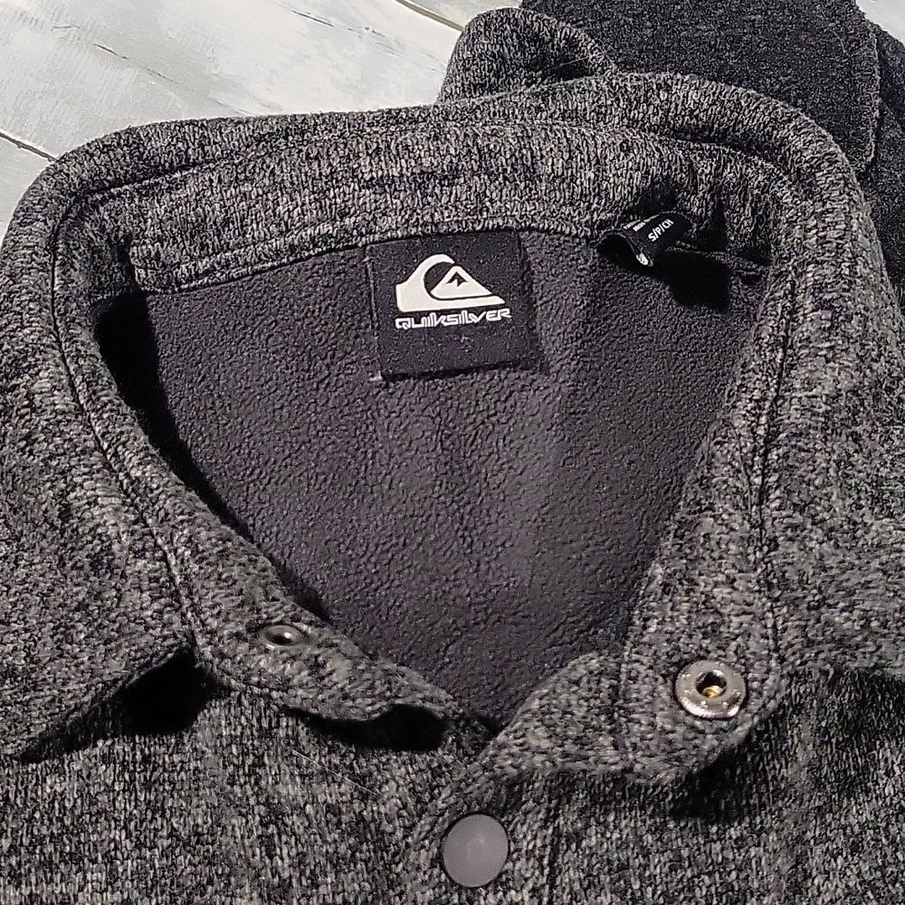 Quiksilver Button Down Gray Jacket sz Small - Picture 7 of 7